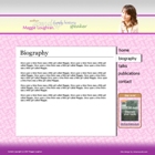 Maggie Lougran's website design mockup